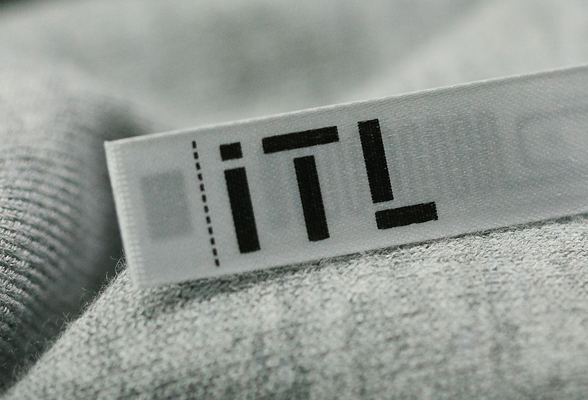 ITL's Sew in RFID label, made with super soft fabric