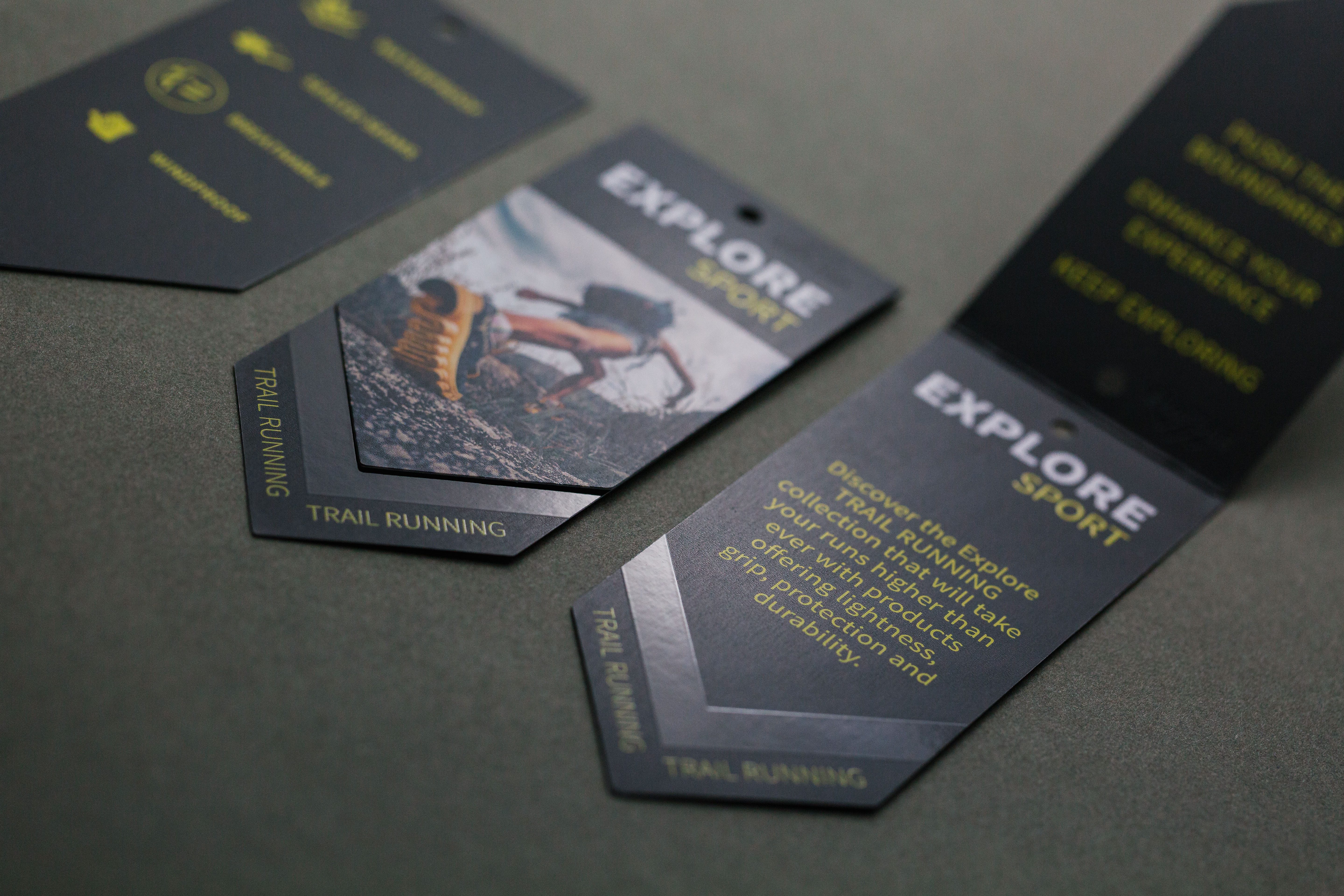 Promotional swing tickets  with spot UV from ITL's premium collection 